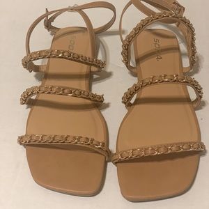Brown Chain Sandal Womens Size 11